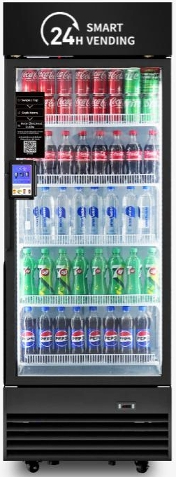 AI-powered smart vending machine with contactless payment technology